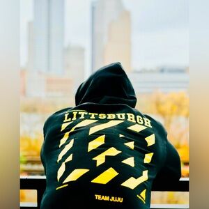 Team Juju Littsburg Black Graphic Unisex Hoodie Size S